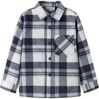 Name it Camisa azul oscuro / offwhite