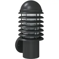 vidaXL Lámpara de pared exterior, color negro, acero inoxidable
