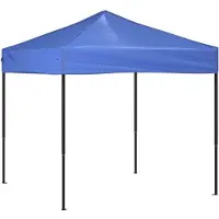 vidaXL Tienda de campaña plegable para fiestas, color azul, 2x2 metros