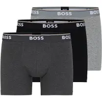 BOSS Calzoncillo boxer 'Power' gris / gris oscuro / negro