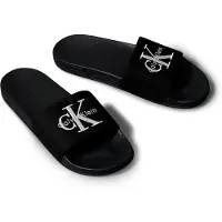 Calvin Klein Zapatos abiertos 'ESS' negro / blanco