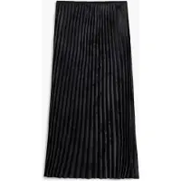 Desigual , Falda midi pliegues, Negro, S