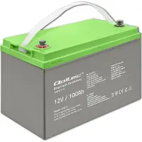 Qoltec Batería de gel de ciclo profundo | 12V | 100Ah | 30.5 kg