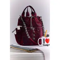 Desigual , mochila multiposición mediana denim terciopelo, Algodon, Rojo, U