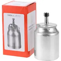 Gistuch Recipiente de pintura de 1000 ml, accesorio para pistola de pintura neumática, depósito metálico (#01)