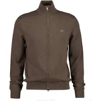 Gant Sudadera con cremallera marrón moteado