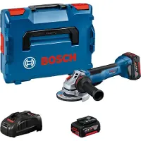 Bosch Powertools Professional 06019J4101: Juego de amoladora angular inalámbrica Professional GWS 18V-10, 18,0 V, con 2 baterías