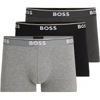 BOSS Calzoncillo boxer 'Power' gris oscuro / gris moteado / negro / blanco