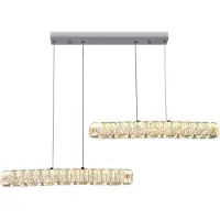 StarTech.com Lámpara de techo de cristal 2TXY - 3 fuentes de luz LED - Regulable - Luz con cambio de color - Ideal para el baño - Blanco