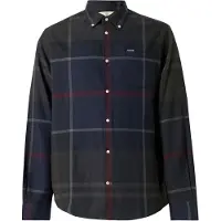 Barbour para hombre. MSH4980 Camisa Dunoon de cuadros verde, marino (L), Casual, Algodón, Manga larga, outlet 2026.