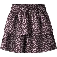 Name it Falda marrón oscuro / rosa neón