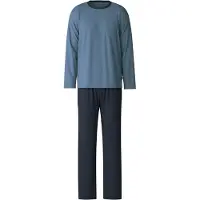 Calida Pijama largo azul / azul oscuro