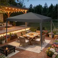 Youjia Gazebo para fiestas con bolsa de transporte, tienda de campaña con techo plegable, gazebo portátil, para uso en exteriores (solo con gazebo)