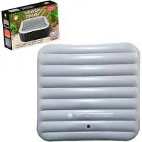 Merkloos Cubierta inflable para spas cuadrados, que ayuda a ahorrar energía. Disponible para spas de hasta 145 cm de lado. Color: gris