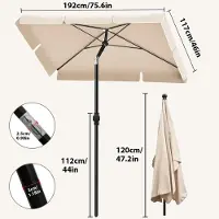 OEM Pabellón de jardín, techo ajustable, protección solar portátil, forma cuadrada, color beige