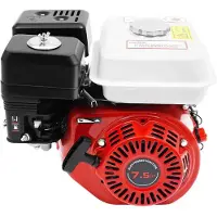 StarTech.com Motor de gasolina - 4 tiempos, 212 cm³ OHV - Potencia: 7,5 CV / 3 kW - Refrigerado por aire - Arranque por cuerda - Eje de 20 mm - Velocidad de giro: 3600 rpm - Rojo