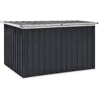 vidaXL Caja para jardín, color antracita, 150x101x91 cm