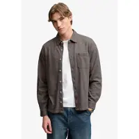 Superdry para hombre. M4011187A Camisa Twill Tweed taupe (S), Casual, Lana, Clásico, Manga larga, outlet 2026.