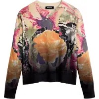 Desigual , Jersey Estampado Lacroix, Mujer, Negro, XL