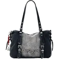 Desigual , Bolso Denim Grande, Negro, U
