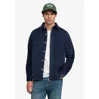 Superdry para hombre. M4011188A Sobrecamisa de pana marino (L), Casual, Manga larga, outlet 2026.