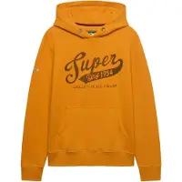 Superdry para hombre. M2014566A Sudadera con capucha Vintage Script naranja (S), Casual, Algodón, outlet 2026.