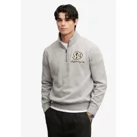 Superdry para hombre. M2014584A Sudadera con media cremallera Vintage Athletic Half gris (3XL), Casual, Algodón, outlet 2026.