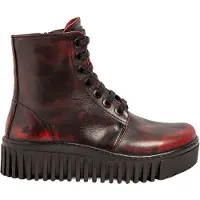 Art para mujer. 1151713F4003_008 Botines de Piel 1517 Brighton burdeos (40), 3 a 5cm, Cremallera, Casual, outlet 2026.