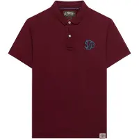 Superdry para hombre. M1110465A Polo Piqué Monogram burdeos (XL), Casual, Algodón, Manga corta, outlet 2026.