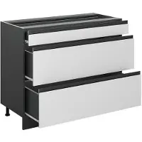 Vicco Mueble bajo de cocina R-Line Blanco/Antracita 100 cm sin encimera, Model 71598