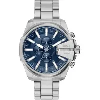 Diesel Reloj digital 'Mega Chief' navy / plata