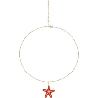 IZIA Cadena oro / rojo