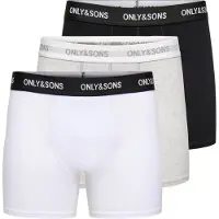 Only & Sons Calzoncillo boxer gris claro / negro / blanco