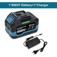 StarTech.com Batería de iones de litio para herramientas eléctricas de 18 V - Modelo 988VF - Incluye: 1 batería + 1 cargador - CE - Color: rojo