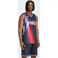 Adidas adidasCamiseta primera equipación Paris Basketball S Black Hombre