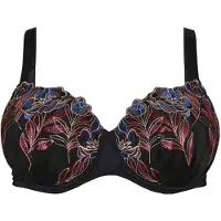 Zizzi Sujetador 'Lelly' azul ultramarino / chocolate / capuchino / negro