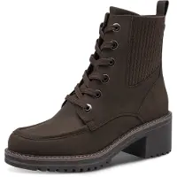 Marco Tozzi Botines con cordones marrón oscuro