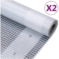 vidaXL , 2 fundas de protección de malla, 260 g/m², 2 x 6 metros, color blanco