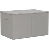 vidaXL Caja de almacenamiento de tela no tejida, 55 x 35 x 32 cm, 61,6 L, color gris