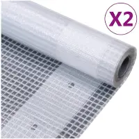 vidaXL , 2 fundas de malla, 260 g/m², 1,5 x 10 metros, color blanco