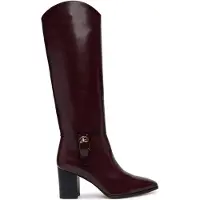 Ralph Lauren para mujer. 802P12879003 Botas de piel Raelynn negro (38), 5 a 8cm, Ninguno, Casual, Granate, outlet
