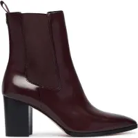 Ralph Lauren para mujer. 802P12049003 Botines Raelynn de piel brillante granate oscuro (40), 5 a 8cm, Ninguno, Casual, Lauren Ralph L