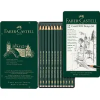 Faber Castell Juego De Lápices De Grafito De Diseño 9000 12 Unidades