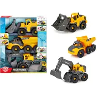 Dickie Toys Conjunto De Vehículos De Construcción Volvo 26 Cm 3 Unidades