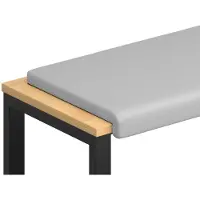 vidaXL Cojín para banco, terciopelo texturizado, gris claro, profundidad 35 cm