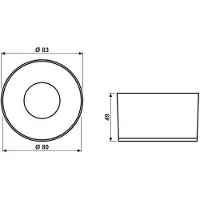 JUNG KNX Detector de presencia mini AP, set PMM-AP-Set-WW
