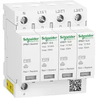 Schneider Electric Interruptor automático Schneider tipo A9L16482 1+2, Acti9 iPRD1 12.5r, 3P+N, 400V AC