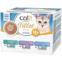 Catit Cuisine Fillet Pack Surtido De Filetes De Atún Comida Húmeda Para Gatos 12x75g