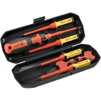 Högert Juego de destornilladores Hogert Technik HT1S998, fabricados en acero para herramientas