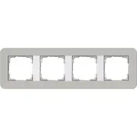 Gira Marco De Encastre Giratorio, 4 Modulos, Gris/Blanco Puro, Ref. 0214412 (0214412)